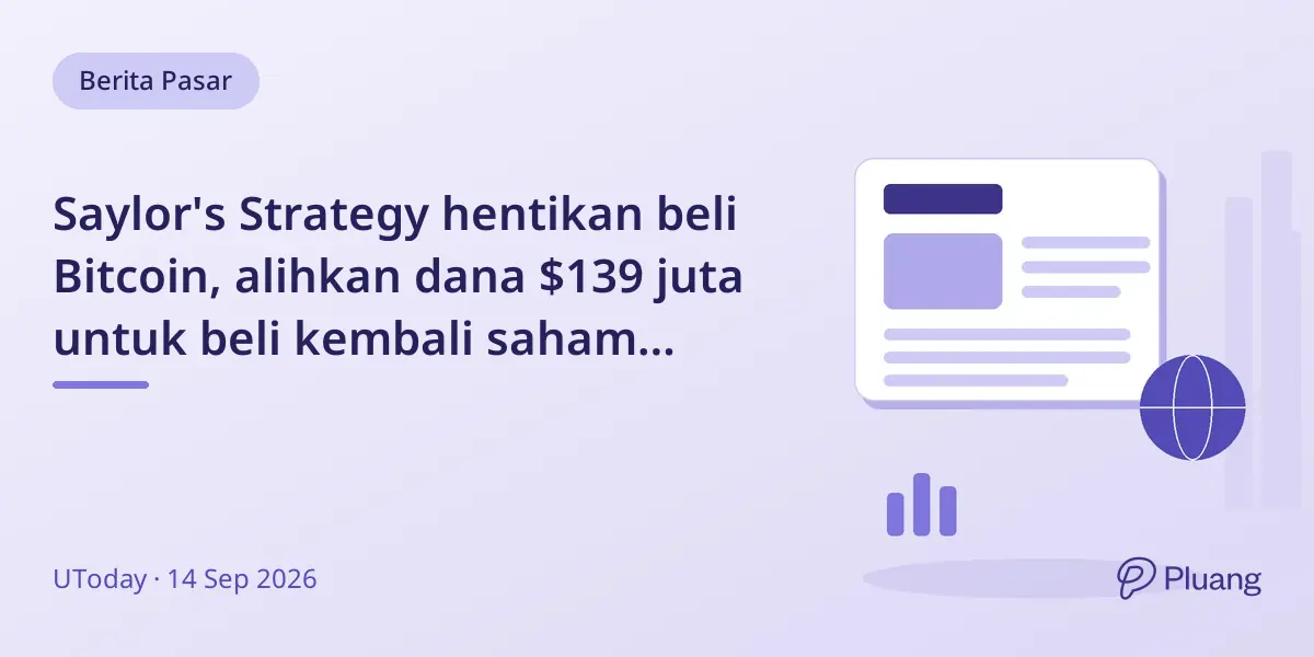 Saylor's Strategy hentikan beli Bitcoin, alihkan dana $139 juta untuk beli kembali saham perusahaan.