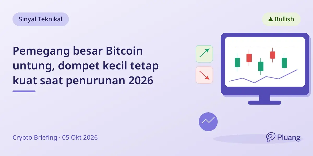 Pemegang besar Bitcoin untung, dompet kecil tetap kuat saat penurunan 2026