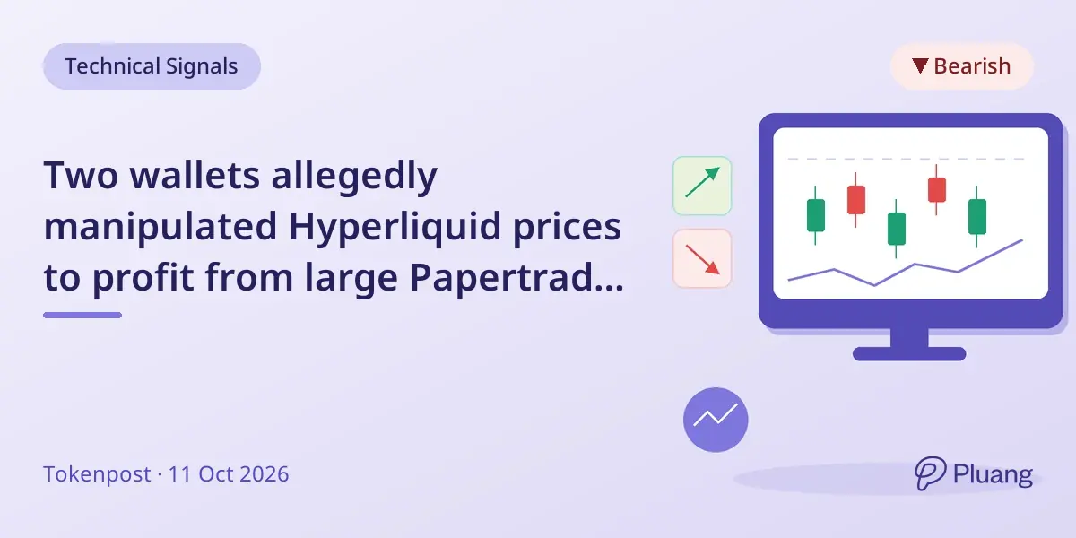 Two wallets allegedly manipulated Hyperliquid prices to profit from large Papertrade positions.