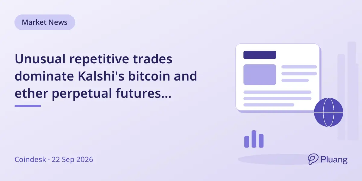 Unusual repetitive trades dominate Kalshi's bitcoin and ether perpetual futures volumes.