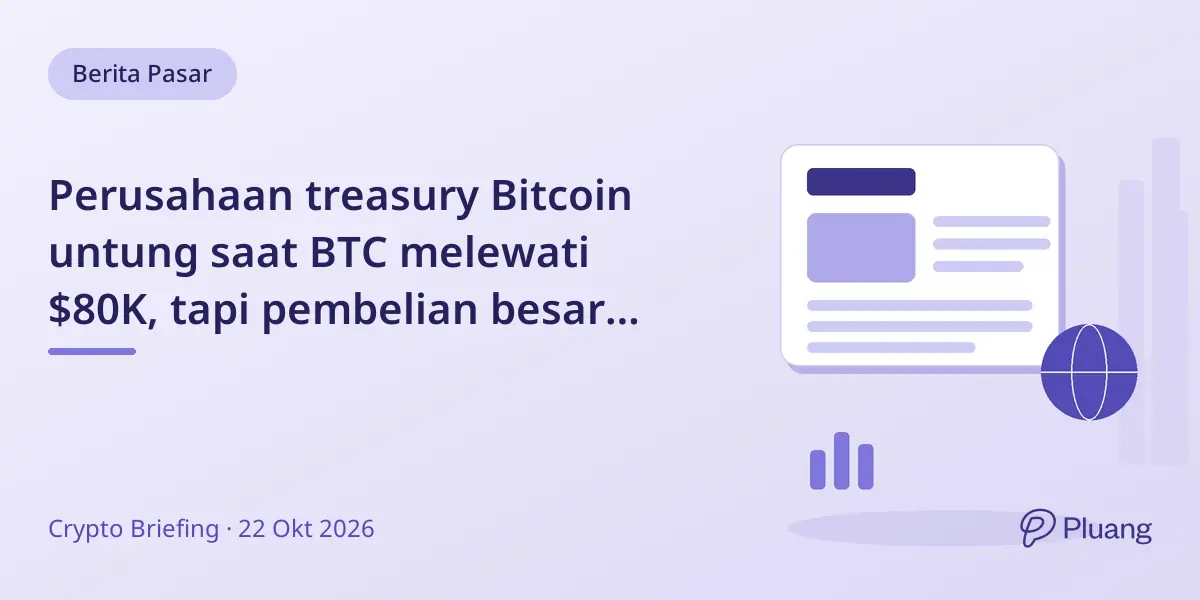 Perusahaan treasury Bitcoin untung saat BTC melewati $80K, tapi pembelian besar belum terjadi