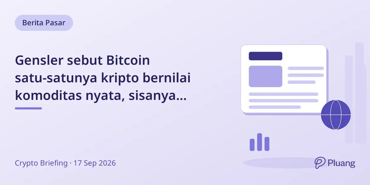 Gensler sebut Bitcoin satu-satunya kripto bernilai komoditas nyata, sisanya spekulasi.