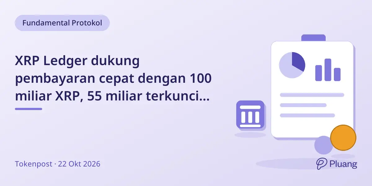 XRP Ledger dukung pembayaran cepat dengan 100 miliar XRP, 55 miliar terkunci dalam escrow sejak 2017.