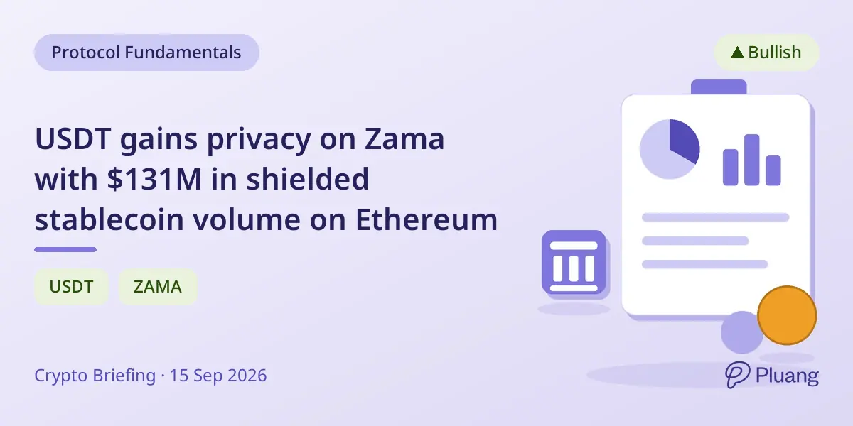 USDT gains privacy on Zama with $131M in shielded stablecoin volume on Ethereum