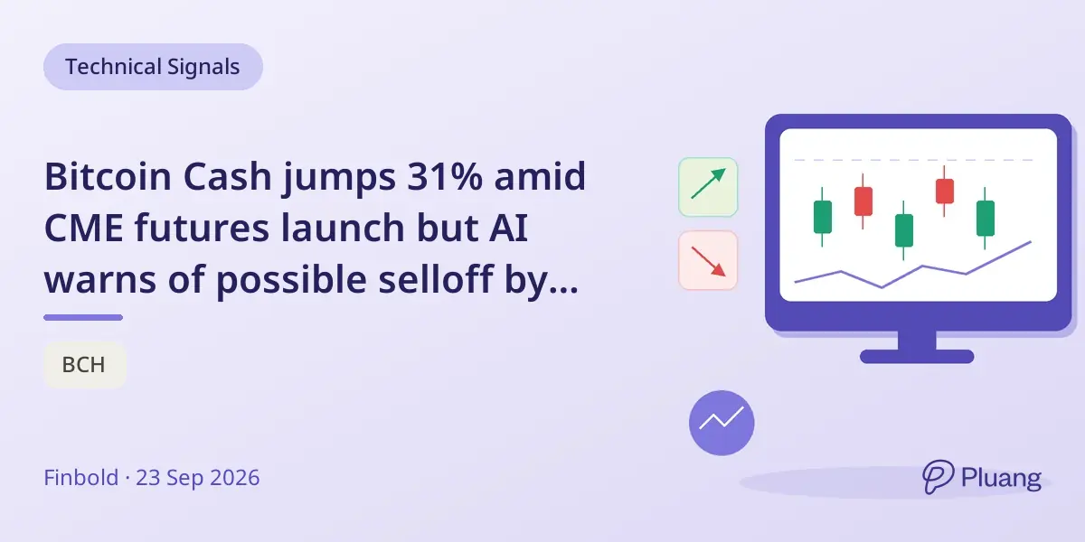 Bitcoin Cash jumps 31% amid CME futures launch but AI warns of possible selloff by October 1, 2026