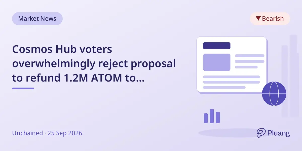 Cosmos Hub voters overwhelmingly reject proposal to refund 1.2M ATOM to Neutron attacker