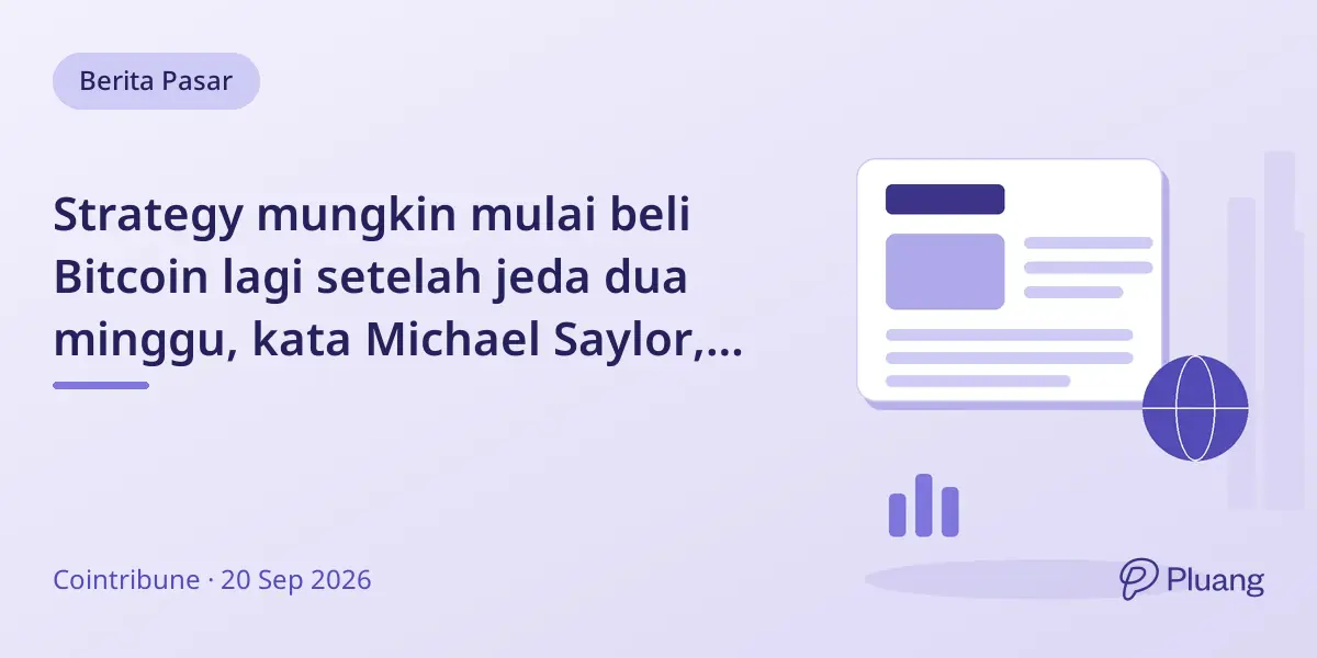 Strategy mungkin mulai beli Bitcoin lagi setelah jeda dua minggu, kata Michael Saylor, tapi belum ada pembelian resmi.