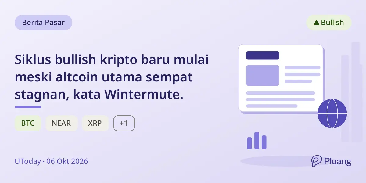 Siklus bullish kripto baru mulai meski altcoin utama sempat stagnan, kata Wintermute.