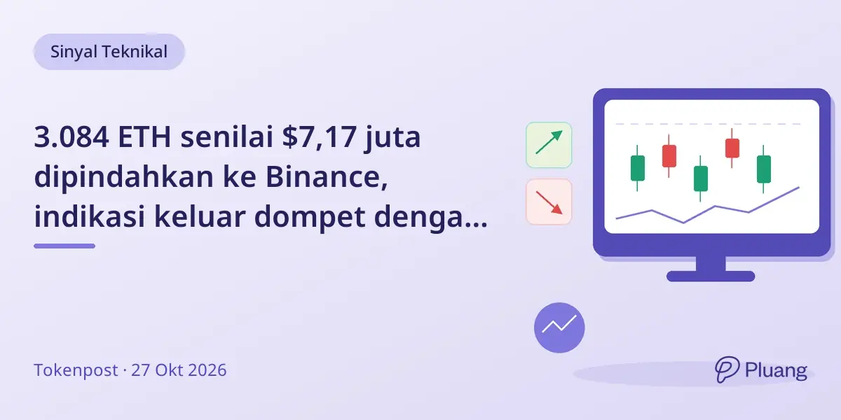 3.084 ETH senilai $7,17 juta dipindahkan ke Binance, indikasi keluar dompet dengan untung $928 ribu.