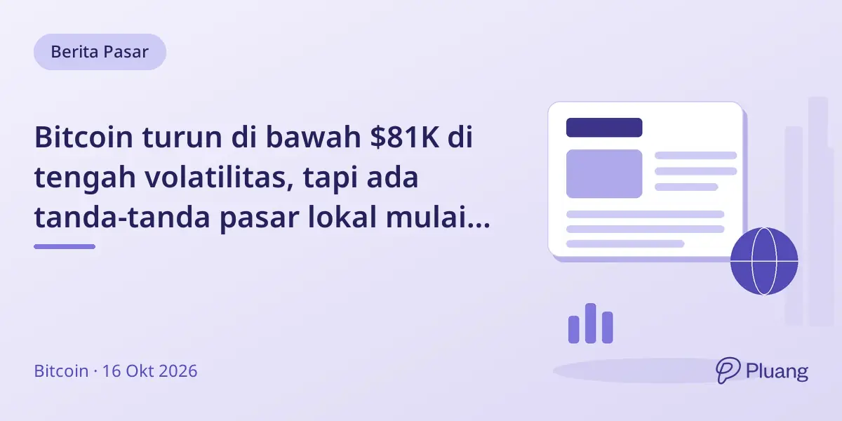 Bitcoin turun di bawah $81K di tengah volatilitas, tapi ada tanda-tanda pasar lokal mulai stabil.
