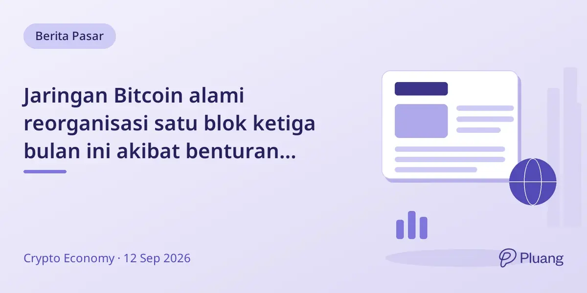 Jaringan Bitcoin alami reorganisasi satu blok ketiga bulan ini akibat benturan mining SpiderPool dan AntPool