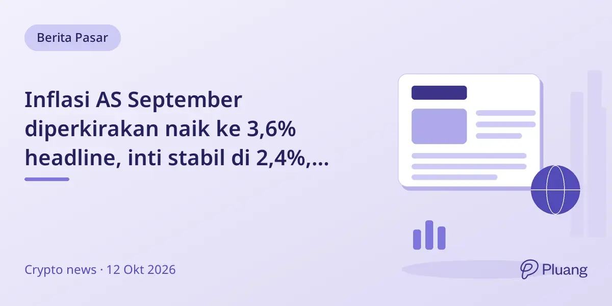 Inflasi AS September diperkirakan naik ke 3,6% headline, inti stabil di 2,4%, didorong oleh harga bensin dan biaya impor.