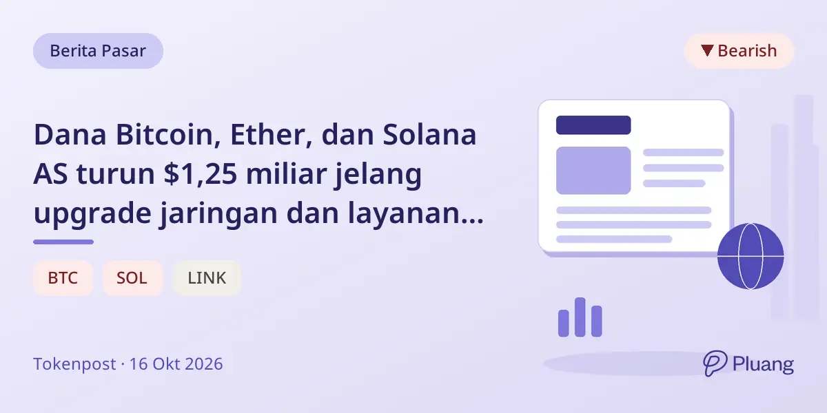 Dana Bitcoin, Ether, dan Solana AS turun $1,25 miliar jelang upgrade jaringan dan layanan kustodi Oktober