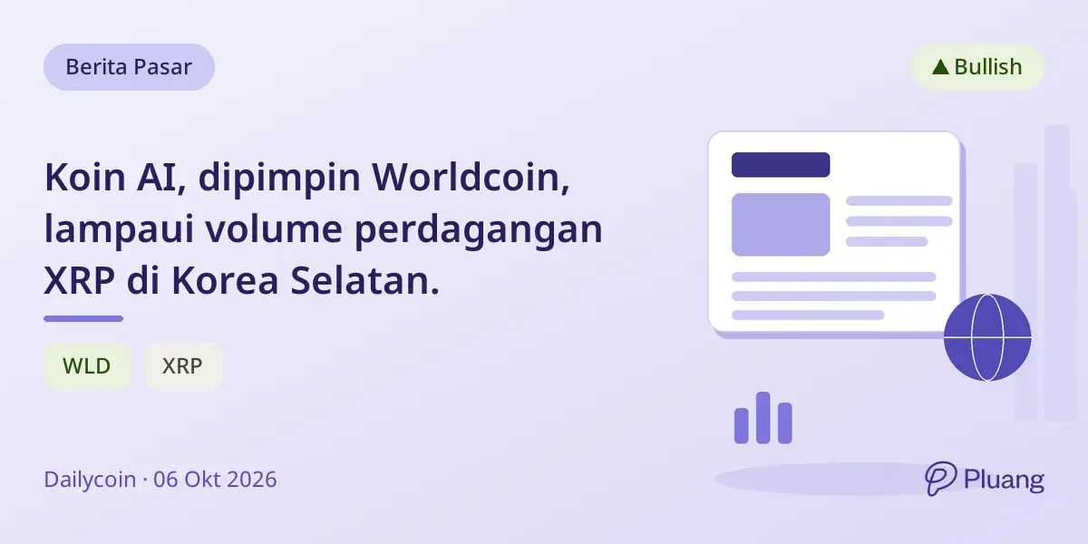 Koin AI, dipimpin Worldcoin, lampaui volume perdagangan XRP di Korea Selatan.