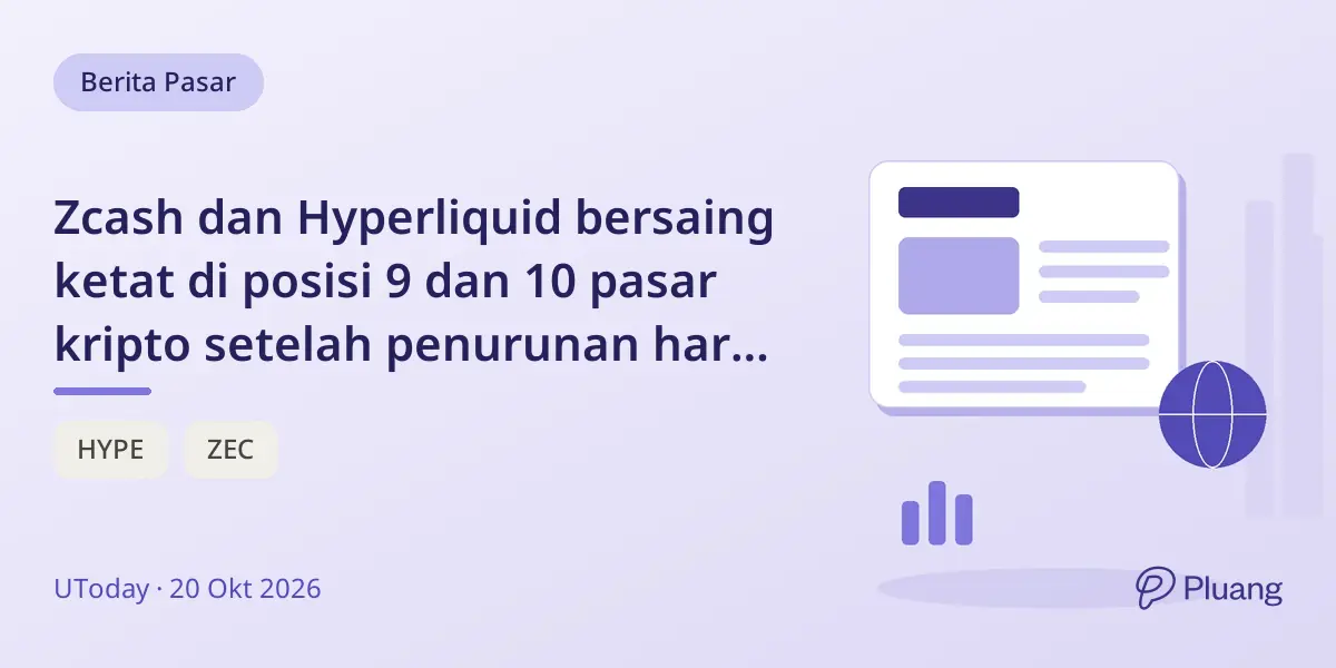 Zcash dan Hyperliquid bersaing ketat di posisi 9 dan 10 pasar kripto setelah penurunan harga terbaru.