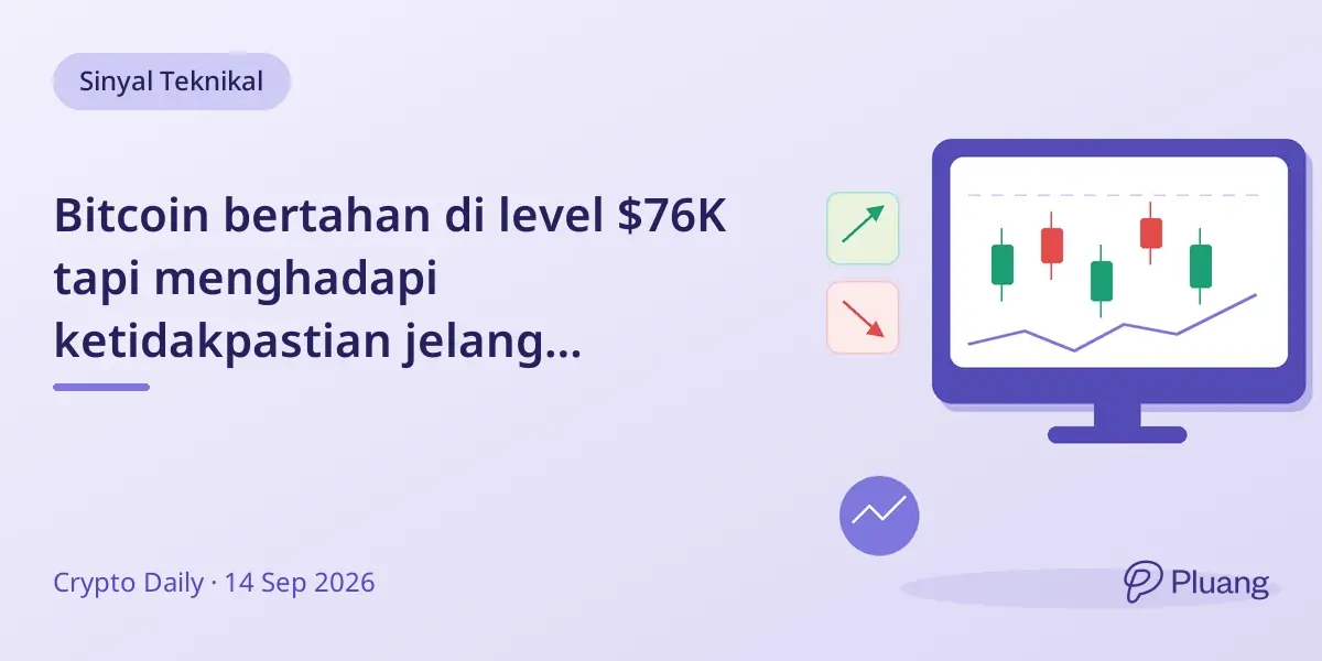 Bitcoin bertahan di level $76K tapi menghadapi ketidakpastian jelang keputusan suku bunga The Fed.