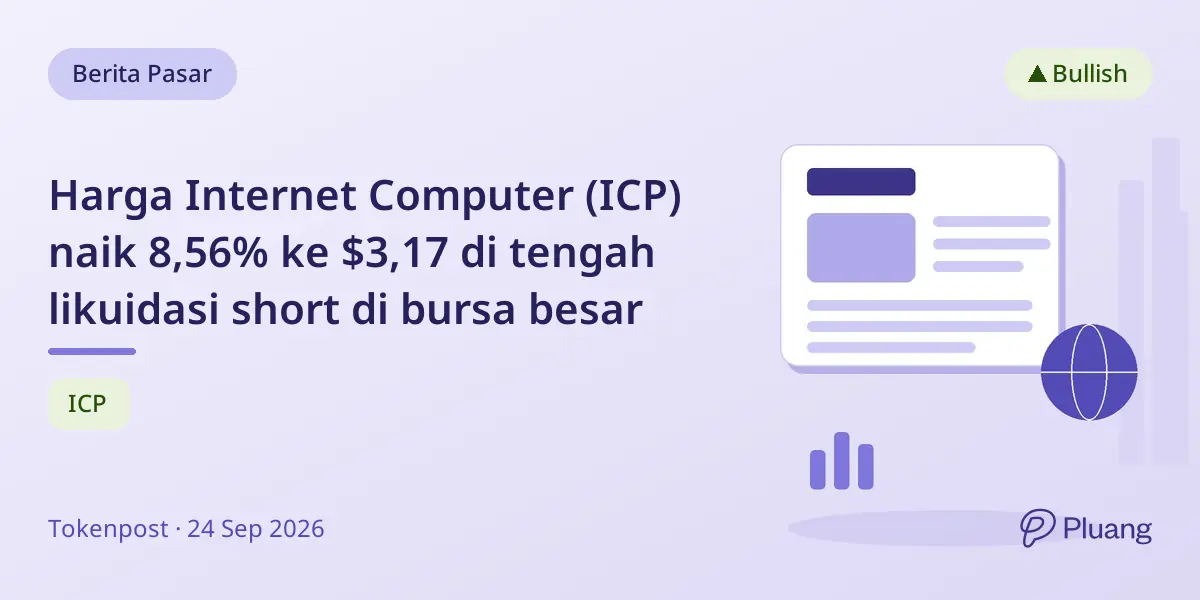 Harga Internet Computer (ICP) naik 8,56% ke $3,17 di tengah likuidasi short di bursa besar