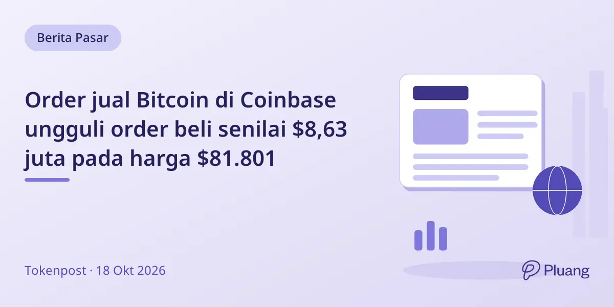 Order jual Bitcoin di Coinbase ungguli order beli senilai $8,63 juta pada harga $81.801