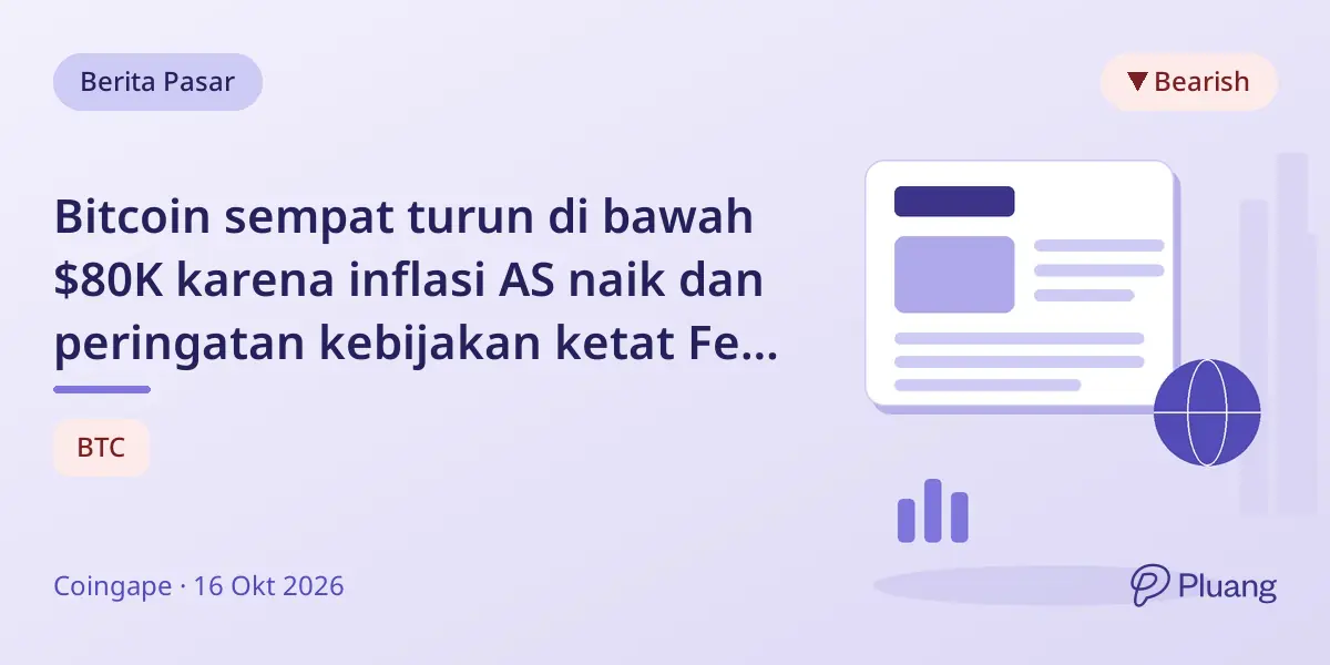 Bitcoin sempat turun di bawah $80K karena inflasi AS naik dan peringatan kebijakan ketat Fed, lalu pulih kembali.