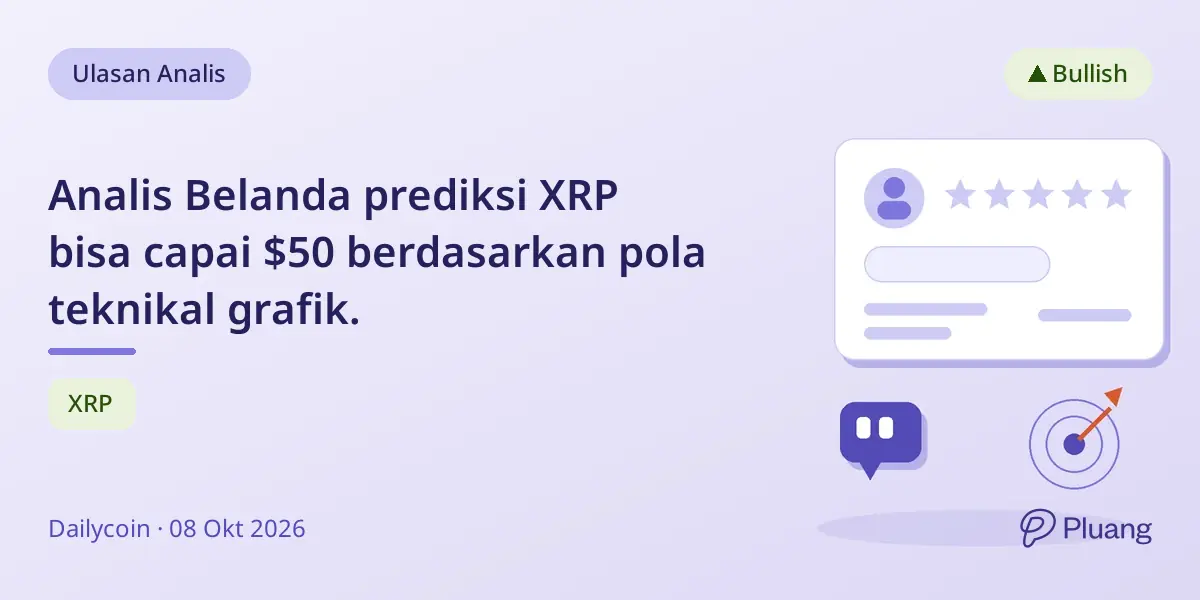 Analis Belanda prediksi XRP bisa capai $50 berdasarkan pola teknikal grafik.