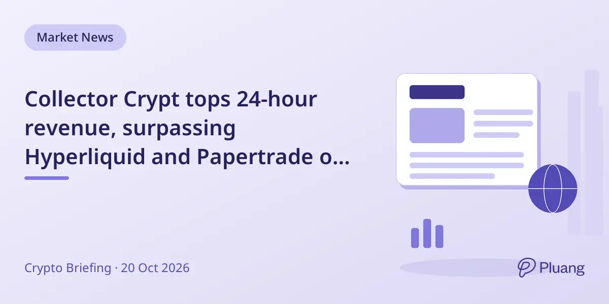 Collector Crypt tops 24-hour revenue, surpassing Hyperliquid and Papertrade on Solana platform