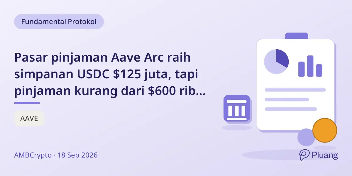 Pasar pinjaman Aave Arc raih simpanan USDC $125 juta, tapi pinjaman kurang dari $600 ribu dengan pemanfaatan 0,46%.