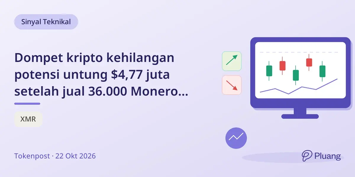 Dompet kripto kehilangan potensi untung $4,77 juta setelah jual 36.000 Monero sebelum lonjakan harga