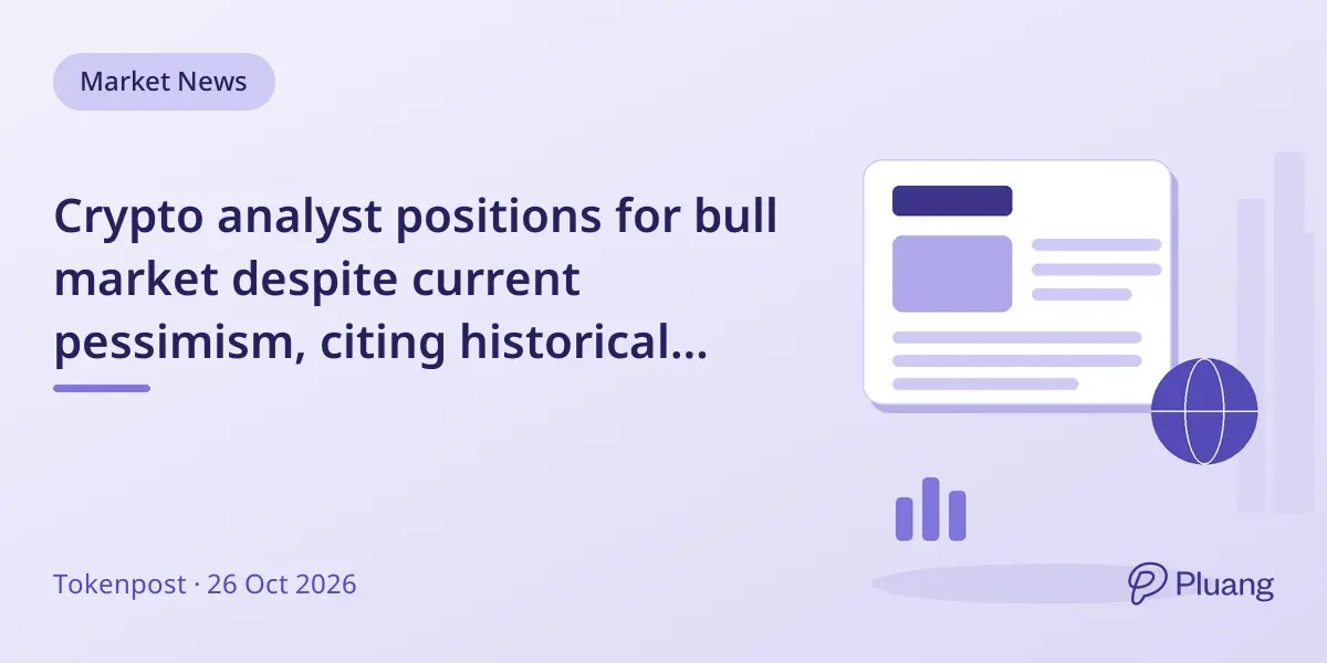 Crypto analyst positions for bull market despite current pessimism, citing historical cycle averages.
