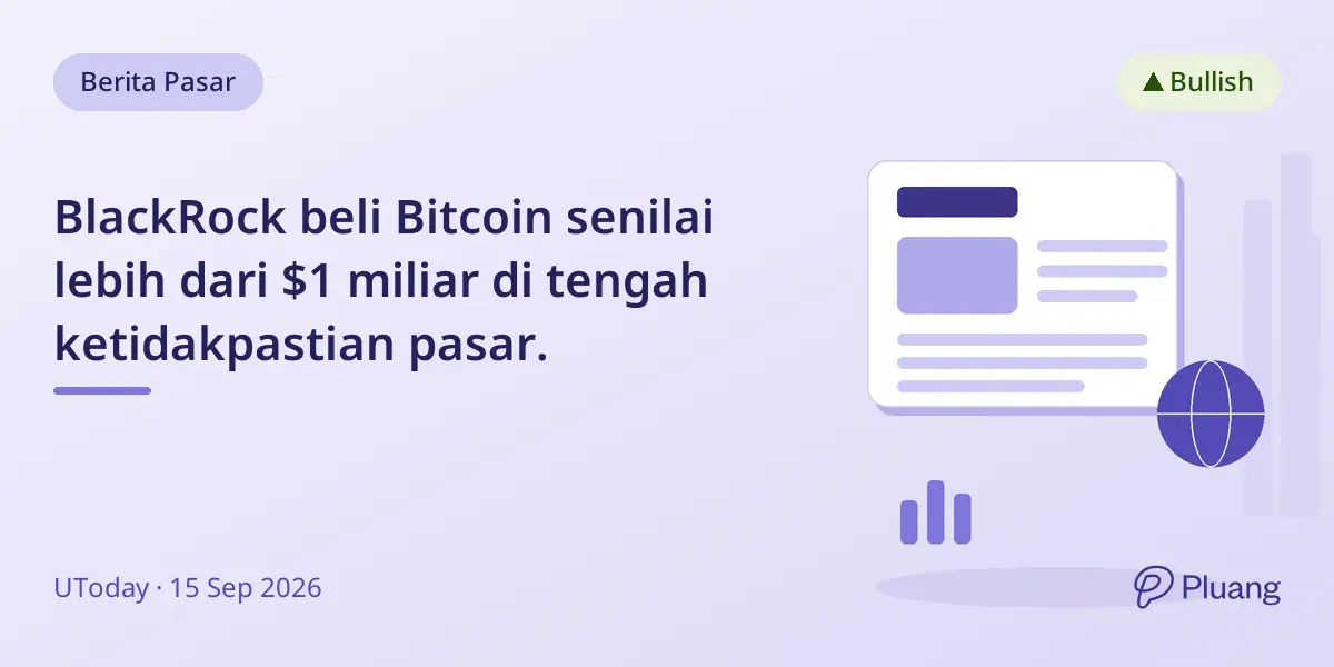 BlackRock beli Bitcoin senilai lebih dari $1 miliar di tengah ketidakpastian pasar.