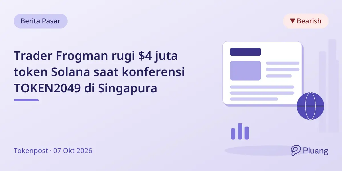 Trader Frogman rugi $4 juta token Solana saat konferensi TOKEN2049 di Singapura