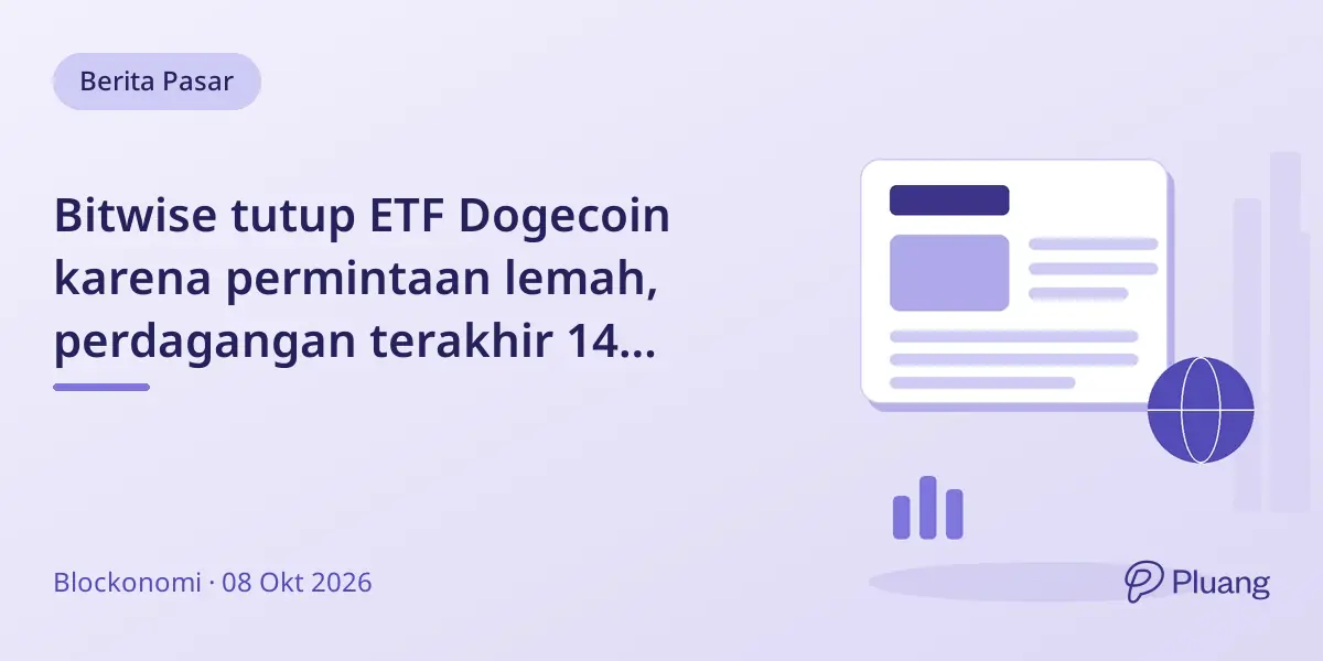 Bitwise tutup ETF Dogecoin karena permintaan lemah, perdagangan terakhir 14 Oktober