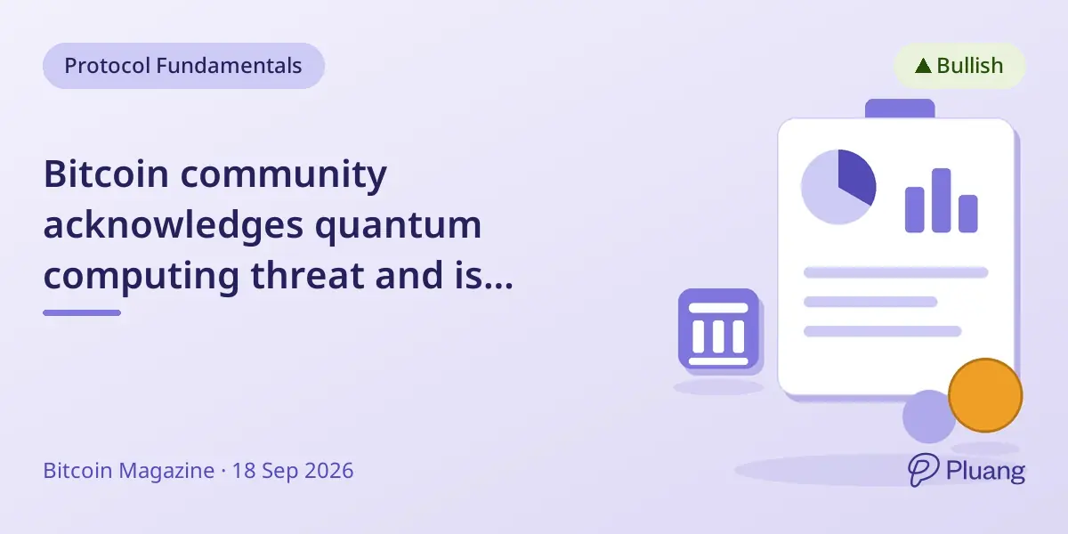 Bitcoin community acknowledges quantum computing threat and is developing solutions.