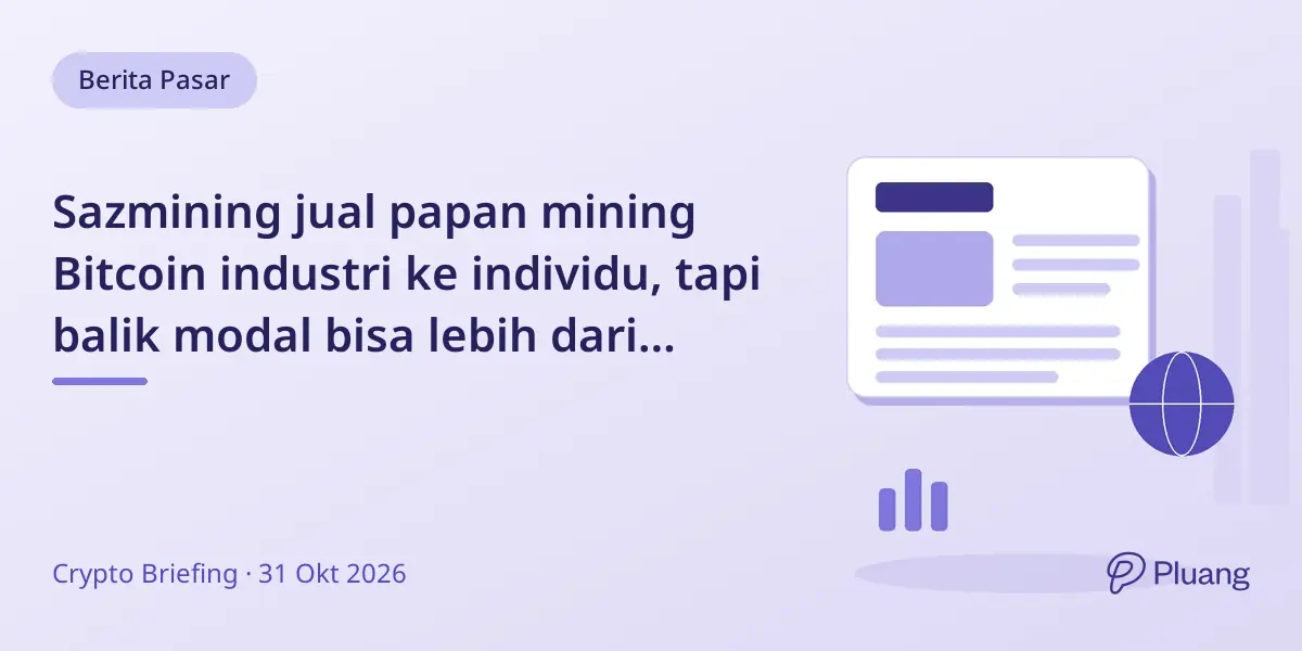 Sazmining jual papan mining Bitcoin industri ke individu, tapi balik modal bisa lebih dari enam tahun.
