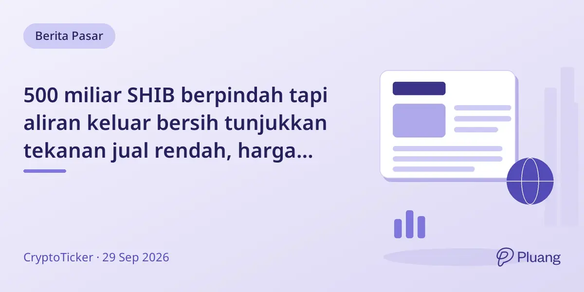 500 miliar SHIB berpindah tapi aliran keluar bersih tunjukkan tekanan jual rendah, harga stabil dekat resistensi.