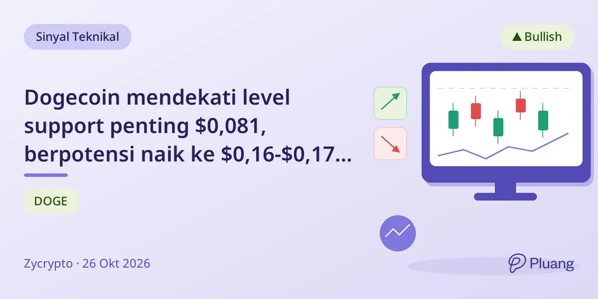 Dogecoin mendekati level support penting $0,081, berpotensi naik ke $0,16-$0,17 dengan akumulasi whale.