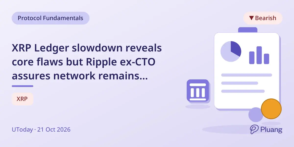 XRP Ledger slowdown reveals core flaws but Ripple ex-CTO assures network remains secure and operational