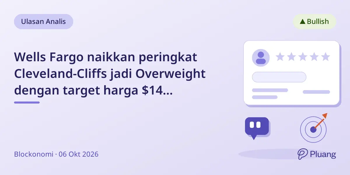Wells Fargo naikkan peringkat Cleveland-Cliffs jadi Overweight dengan target harga $14 seiring harga baja naik.