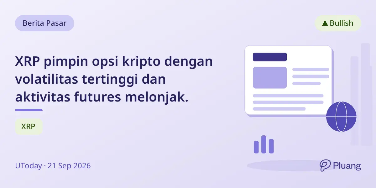 XRP pimpin opsi kripto dengan volatilitas tertinggi dan aktivitas futures melonjak.