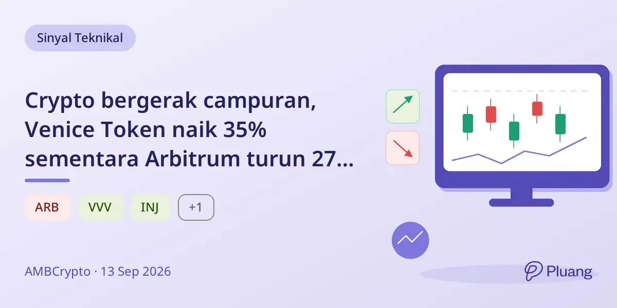 Crypto bergerak campuran, Venice Token naik 35% sementara Arbitrum turun 27% di tengah perubahan pasar