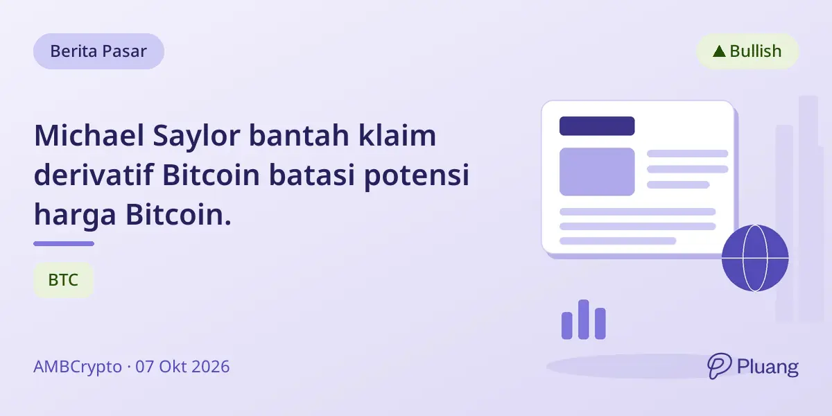 Michael Saylor bantah klaim derivatif Bitcoin batasi potensi harga Bitcoin.