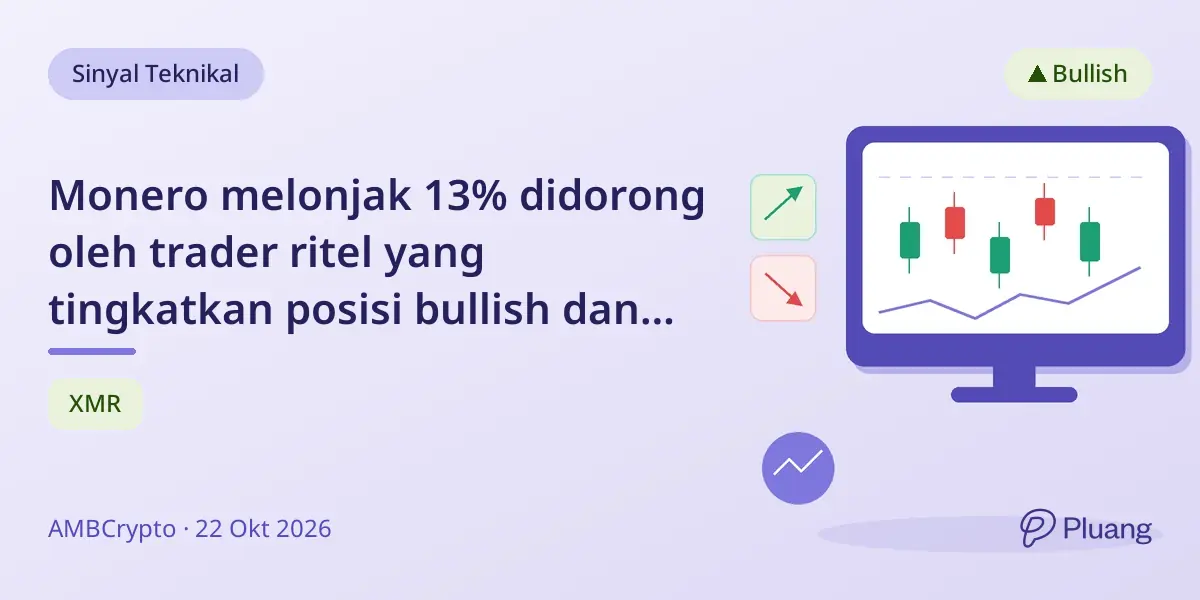 Monero melonjak 13% didorong oleh trader ritel yang tingkatkan posisi bullish dan kenaikan open interest