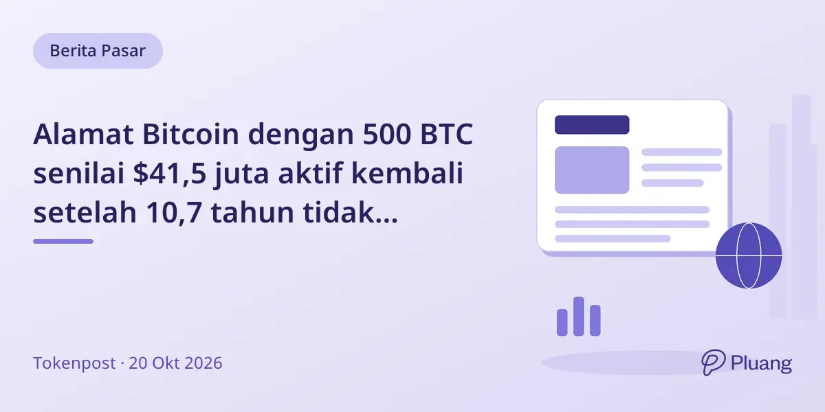 Alamat Bitcoin dengan 500 BTC senilai $41,5 juta aktif kembali setelah 10,7 tahun tidak bergerak