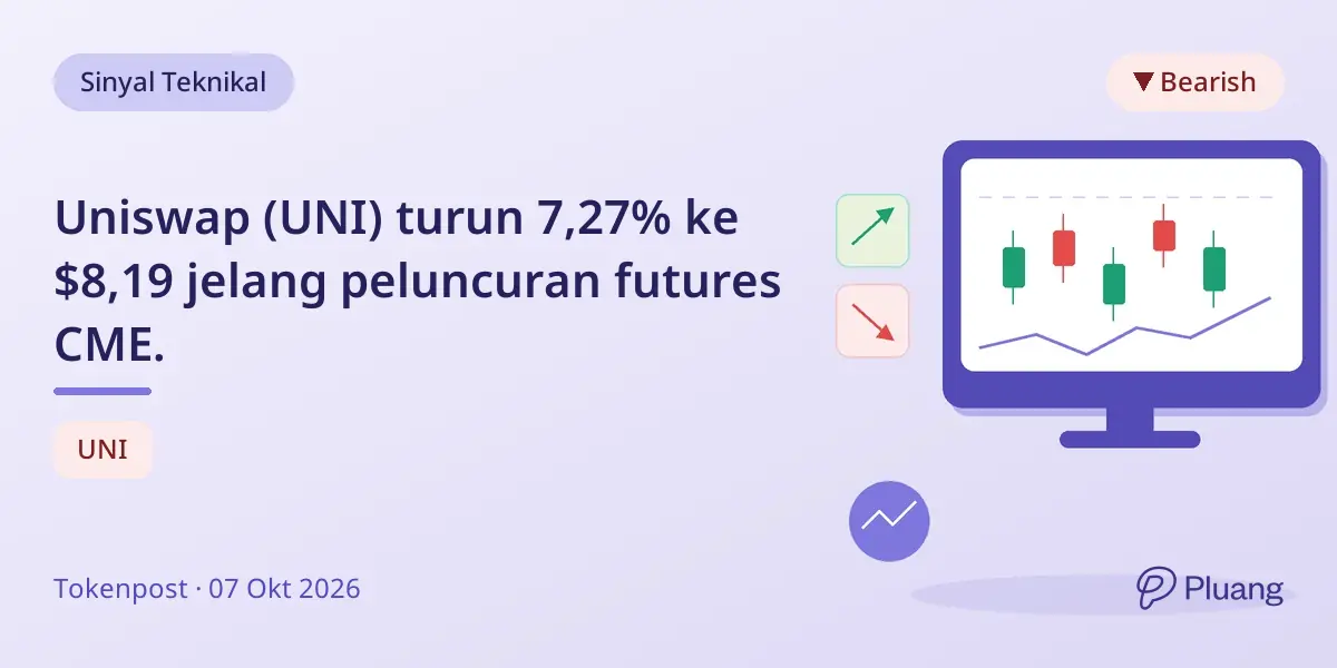 Uniswap (UNI) turun 7,27% ke $8,19 jelang peluncuran futures CME.