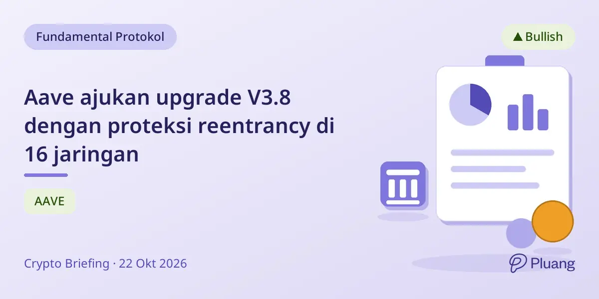 Aave ajukan upgrade V3.8 dengan proteksi reentrancy di 16 jaringan