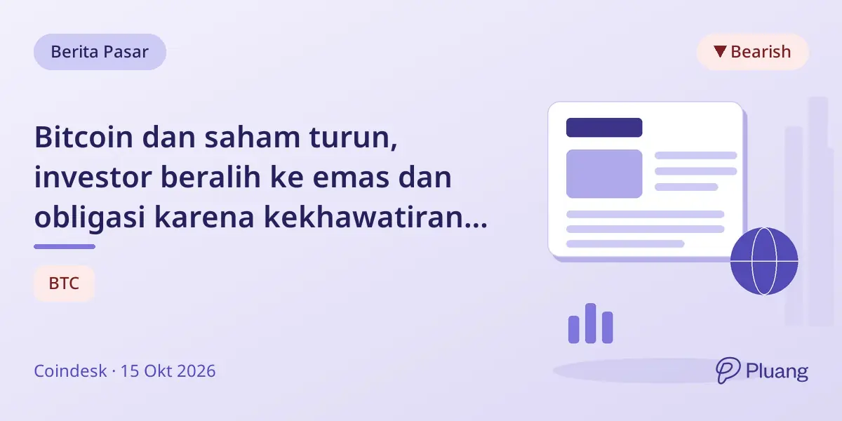 Bitcoin dan saham turun, investor beralih ke emas dan obligasi karena kekhawatiran stagflasi.