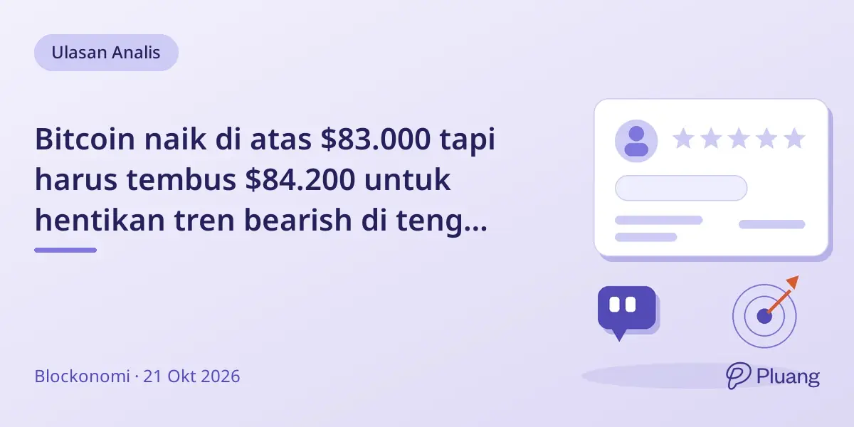 Bitcoin naik di atas $83.000 tapi harus tembus $84.200 untuk hentikan tren bearish di tengah sinyal pasar campur aduk.