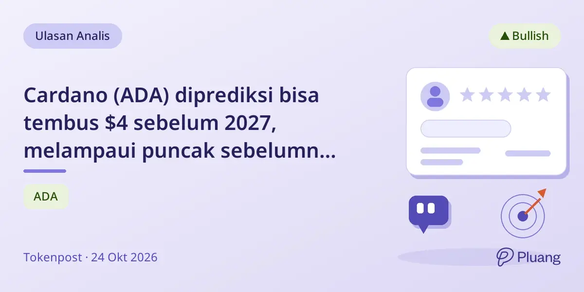 Cardano (ADA) diprediksi bisa tembus $4 sebelum 2027, melampaui puncak sebelumnya di $3,10.