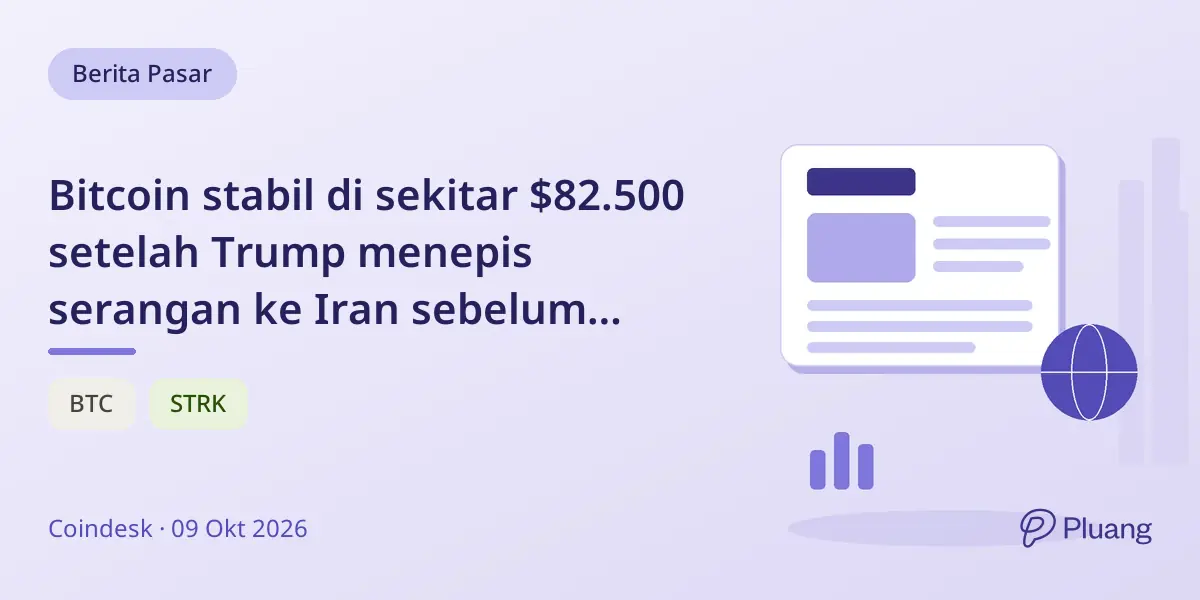 Bitcoin stabil di sekitar $82.500 setelah Trump menepis serangan ke Iran sebelum pemilu tengah periode