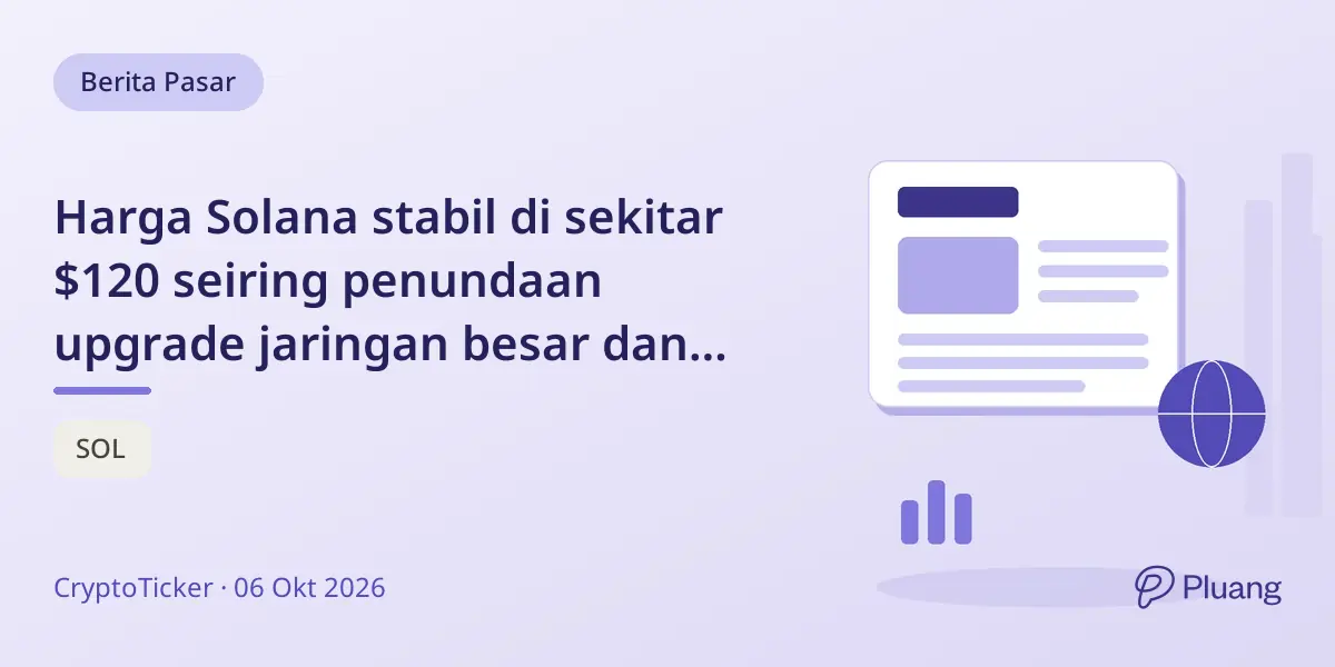 Harga Solana stabil di sekitar $120 seiring penundaan upgrade jaringan besar dan level harga penting yang perlu diperhatikan.