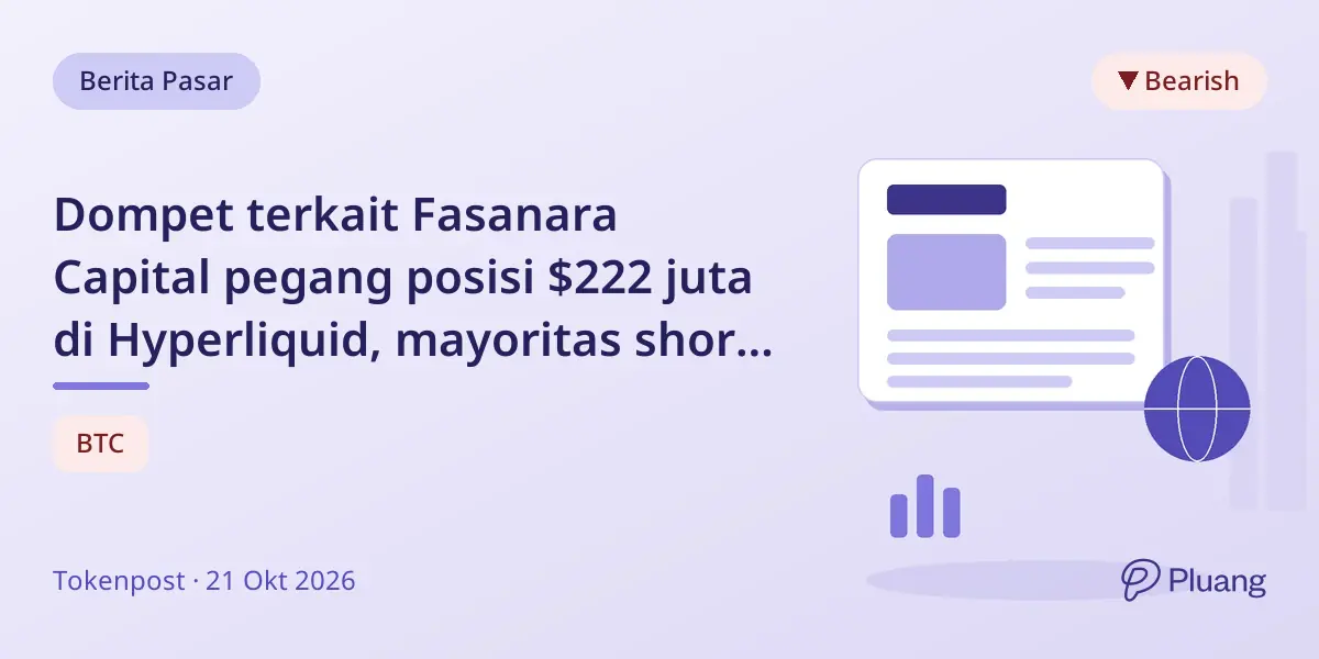Dompet terkait Fasanara Capital pegang posisi $222 juta di Hyperliquid, mayoritas short Bitcoin dan Ether.
